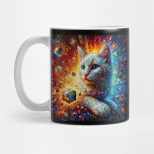 Cat and a rubix cube Mug